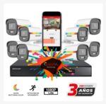 Kit DVR 8CH - Hikvision - 8 Cámaras Bullet Colorvu 1080p + Ficha + Disco